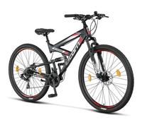 Licorne Bike Strong Vélo Tout Terrain, 2D, de qualité supérieure, 29 ", pour garçon, Fille, Femme et Homme, avec Frein à Disque Avant et arrière, 21 Vitesses, dérailleur, Suspension complète