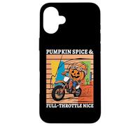Vélo Tout-Terrain Pumpkin Spice, Motocross, vélo Tout-Terrain, Halloween Coque pour iPhone 16 Plus