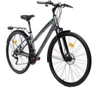 Vtc femme moma bikes trekking pro 28 shimano 21v gris unique 155 175 cm