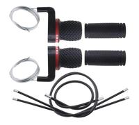 Vélo Twist Grip Manette de Vitesse,Manette de Dérailleur Shifter Twist,Poignée de Dérailleur VTT,Derailleur Universel 3x7 Vitesses,Levier Montagne Vitesses pour VTT,Vélos Banlieue,Rouge