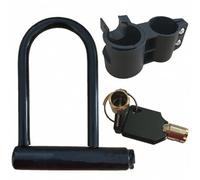 Vélo u-lock lourds lourdes anti-vol sécurisé en acier robuste U verrouillage avec des clés et du support de montage pour les scooters électriques, les vélos de montagne, les vélos route, les port