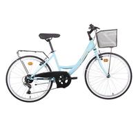 Vélo VTC 24 enfant fille Discovery Adventures 6 Vitesses avec dérailleur Shimano, Freins V-Brake + équipement City