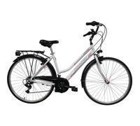 Vélo VTC 28"" Femme Country - Cadre en Aluminium - 21 Vit avec Poignée Révoshift Shimano & Dérailleurs Shimano & Equipement City 28