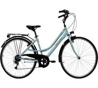 Vélo VTC 28'' Femme - 6 Vitesses - Dérailleur Shimano TY21+ Potence réglable & Equipement Complet City
