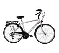 Vélo VTC 28"" Homme "" COUNTRY "" - Cadre Aluminium - 21 Vitesses avec Poignées et Dérailleurs Shimano + Equipement City