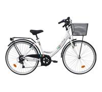 Vélo VTC City Femme - Vélo 26'' - 6 Vitesses - Shimano TY21 - Accessoires City inclus 26