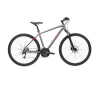 VELO VTC TREKKING 28"" HOMME SEMI RIGIDE KROSS EVADO 4.0 TAILLE M(19"")ALUMINIUM GRIS/ORANGE