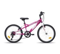 Vélo VTT 20'' Rigide Fille équipé de 6 vitesses par poignée tournante et de freins V-Brake