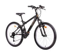 VTT 24'' Fourche Télescopique Discovery Adventures avec 18 Vitesses par poignées tourantes et Freins V-Brake