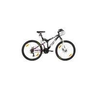 Vélo VTT 26'' Femme AMAZONE/NEON Cadre Tout Suspendu - Double freins à disques - 21 Vit. - Poignée à Gâchettes & dérailleur Shimano