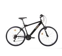 Vélo VTT 26'' Homme Fourche Télescopique Discovery Adventures avec 21 Vitesses par poignées tournantes et Freins V-Brake Noire