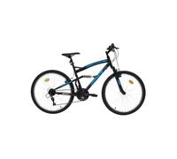 Vélo VTT 26 Homme TWISTER / EDEN BIKES avec Cadre Tout suspendu et Fourche télescopique Noir avec Stickers Bleu