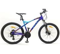 Vélo VTT 26 Mixte Bleu ATLAS / EDEN BIKES avec Cadre rigide et Fourche télescopique Bleu