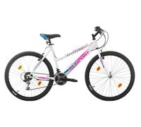 Vélo VTT 26 pouces Femme 18 Vitesses équipé de 18 vitesses et freins V-Brake en aluminium et dérailleurs Shimano