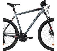 Vélo VTT 27.5'' SCRAPPER XC 3.1 LTD cadre en aluminium - Fourche Télescopique 21 Vitesses, équipé Shimano et double freins à disque Gris avec Stickers Noir & Rouge G