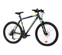 Vélo VTT 27.5'' Femme SCRAPPER EXALTA 3.1 avec cadre en aluminium, 21 Vitesses, équipé Shimano et double freins à disque. Noir avec Stickers Multi couleurs