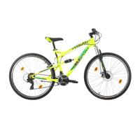Vélo VTT 29'' Tout Suspendu - 21 Vit - Transmission Shimano - Potence Headset - Frein à disque AV - VBrake AR - Leviers ALU