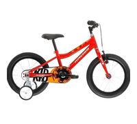Velo vtt enfant 16" kross racer 3.0 acier rouge/orange/blanc