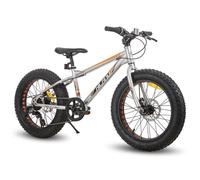 Vélo VTT FAT 20"" HILAND BIKES en Aluminium avec SHIMANO 7 Vitesses et Freins à Disques - Silver