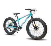 Vélo VTT FAT 20"" HILAND BIKES en Aluminium avec SHIMANO 7 Vitesses et Freins à Disques - Vert