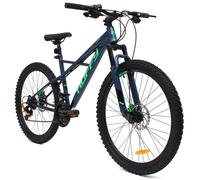Velo VTT Huffy Korros 26"" Semi-Rigide - Shimano 21 vitesses - Bleu/Vert