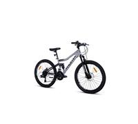 Moma Bikes - VTT Junior 24"" - Tout Suspendue - SHIMANO 21 Vitesses - Freins a disques - Gris