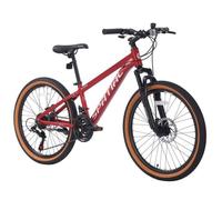Vélo VTT SPATIAL 24""- Shimano 21 vitesses- fourche suspendue - pour enfants, adolescents et étudiants- Rouge