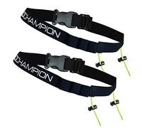 VeloChampion Ceinture de Course - Coupe élastique Extensible avec Fermeture à Clip pour Le Triathlon, Le Marathon, Le Cyclisme et Le Porte-dossard (Adulte S/M + Boucles Gel, 2)