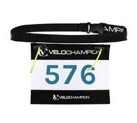 VeloChampion Ceinture de Course Légère pour Homme et Femme - Porte-dossard Élastique à Ajustement Stretch - sans Épingles - 3 Tailles - Course. Triathlon. Cyclisme. Marathon. Jogging