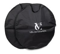 VeloChampion Housse de Rangement étanche pour Roues de vélo | VTT, Route ou Gravel | Housse de Transport pour Roues de vélo 650b, 700c, 26", 27,5" et 29" (Noir, 81cm (VTT) x2)