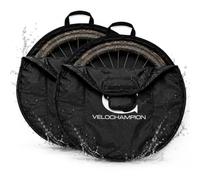 VeloChampion Housse de Roue Vélo Étanche en Nylon, 700c-26", Lot de 2 | Housse de Roue Vélo pour Rangement ou Transport de Roues VTT, route, 650b, 700c, 16", 20", 24" et 26"