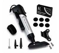 VeloChampion Mini Pompe à Vélo 120 PSI avec Manomètre & Poignée en T | Compatible Presta, Schrader & Dunlop, avec support de cadre & aiguille pour ballons, pour vélo de route, VTT & VAE