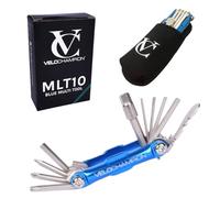 VeloChampion Outil Multifonction Compact 14en1 | Clés Allen, Clé à Rayons, Tournevis, Démonte-pneu, Décapsuleur | Outil Vélo Portable et Robuste + Étui de Rangement