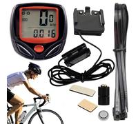 Vélocimètre et vélos pour vélos - Compteur de Vitesse étanche avec câble et écran LCD | Speed and Distance Metter pour Le vélo, Installation Facile, idéale pour Les vélos de Montagne