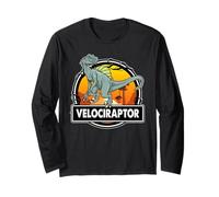 Velociraptor Dinosaur Prehistoric Dinosaurs Lover Manche Longue