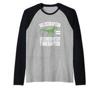 Velociraptor Distanceraptor Timeraptor Dinosaure Racing Fun Manche Raglan