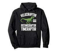 Velociraptor Distanceraptor Timeraptor Dinosaure Racing Fun Sweat à Capuche