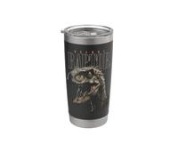 Velociraptor Visage Dinosaure Nature Dino Velociraptor Gobelet isotherme en acier inoxydable double paroi
