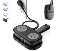Velocitybe Kindnesson Frontaley Entrancet 7-in-1 Power Strip, 4 Outlets 3 USB Ports, 7 in One Power Strip That Solves All Your Charging Problems, Travel Surge Protector Size Extension Cord(Noir)