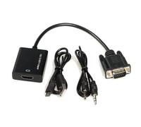 Velocraze Adaptateur - Convertit Le Signal VGA vers HDMI avec Audio ; Port Micro USB Inclus ; idéal pour connecter des appareils à des écrans Modernes.