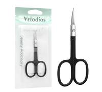 Velodios Tondeuse à poils de nez pour homme et femme - Ciseaux de toilettage de qualité supérieure avec pointe incurvée pour poils du visage, sourcils, poils du nez, moustache, barbe, cils, oreilles