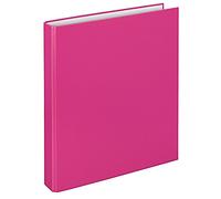 VELOFLEX 1141071 - Classeur à anneaux Basic, DIN A4, 1 unité, rose, hauteur de remplissage 25 mm, classeur à anneaux avec mécanisme à 2 anneaux