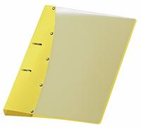 VELOFLEX 1141410 - Classeur à anneaux Diamond, classeur à anneaux, classeur, DIN A4, mécanisme à 2 anneaux, 20 mm, PP-plastique, jaune, 1 pièce