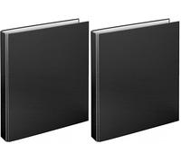 VELOFLEX 1143080 - Classeur à anneaux Basic, Classeur à anneaux, Classeur, DIN A4, 265 x 315 x 45 mm, Mécanisme à 2 anneaux, Carton, noir (Lot de 2)