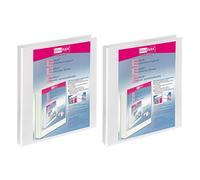 VELOFLEX 1143198-2 - Lot de classeurs à anneaux VELODUR, 2 pièces, classeurs DIN A4, mécanisme à 4 anneaux, classeurs blancs