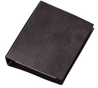 Veloflex® 1164280 Classeur à anneaux de poche Spécial, noir, DIN A6, grain de cuir, 4 anneaux ronds 13mm