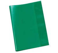 VELOFLEX 1343140 - Pochette pour cahier d'écolier, pochette pour cahier, protège-cahier, DIN A4, film PP transparent, vert, 25 pièces