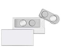 Veloflex 2018500 Lot de 25 pansements magnétiques 60 x 30 mm | Transparents, en PVC rigide, double aimant, résistance rotation, ne conviennent pas aux porteurs de stimulateurs cardiaques