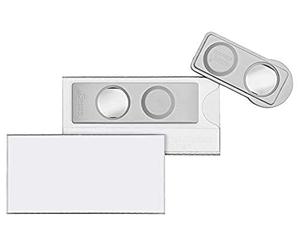 Veloflex 2018500 Lot de 25 pansements magnétiques 60 x 30 mm | Transparents, en PVC rigide, double aimant, résistance rotation, ne conviennent pas aux porteurs de stimulateurs cardiaques