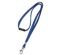 VELOFLEX 2023010 - Lot de 10 cordons de cou avec mousqueton et fermeture de sécurité Bleu